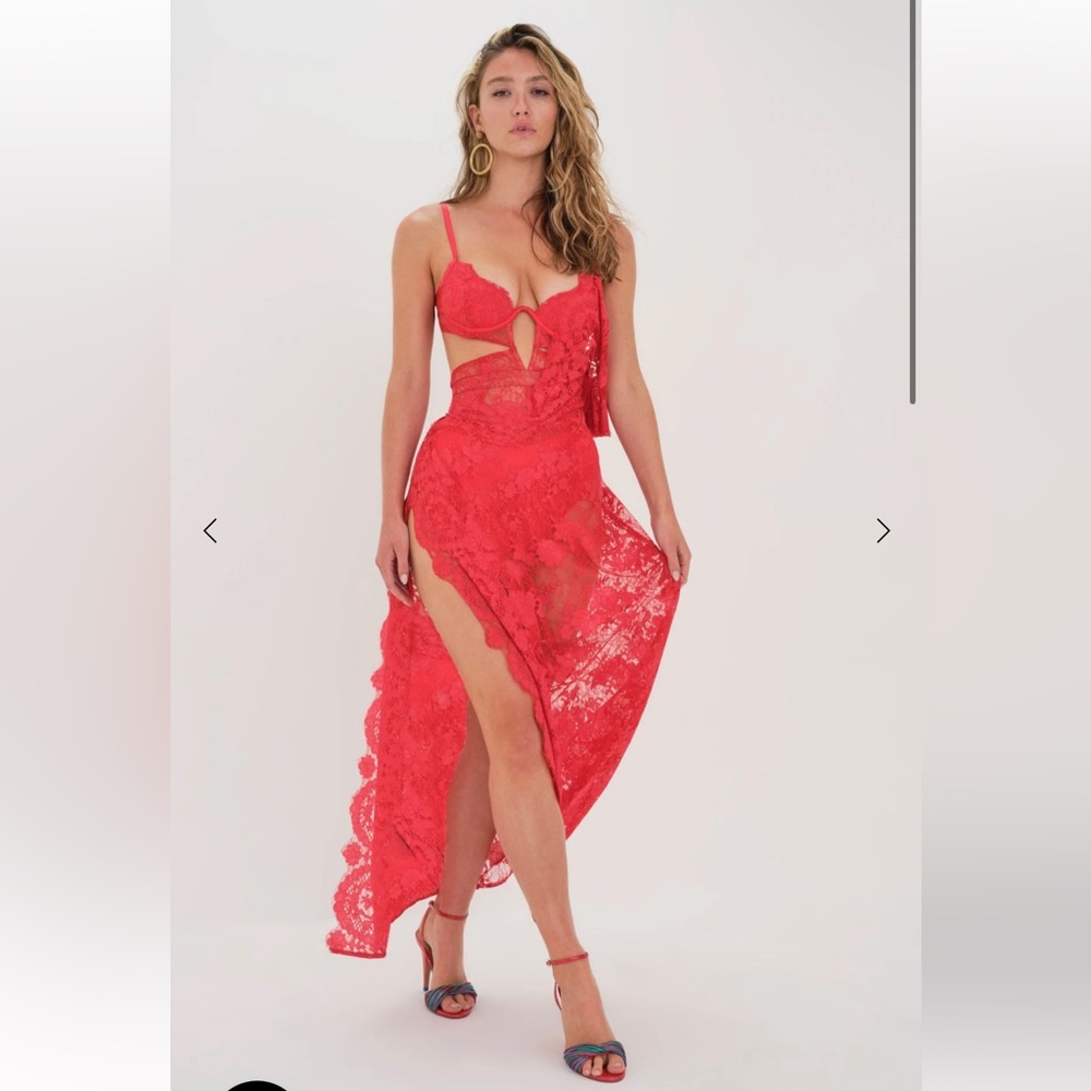 For love and lemons Lace red dress NWT